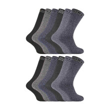 (06-Nov, Paket 2) Sock Snob - 12er Pack Herren Wandersocken Baumwolle | Sock Snob | Gepolsterte Stiefelsocken