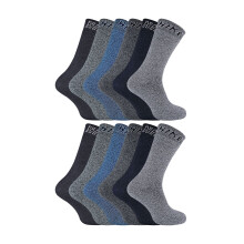 (39-45, Paket 1) Sock Snob - 12er Pack Herren Wandersocken Baumwolle | Sock Snob | Gepolsterte Stiefelsocken