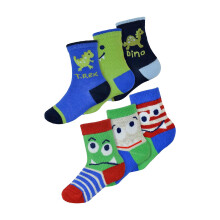 (0-6 Months, Dinosaurier) Sock Snob - 6 Paar Baby Socken mit Dinosaurier | Baumwolle Lustige Monster Socken für Jungen