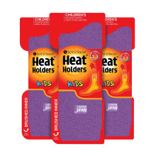 (09-Jan, Lila) Heat Holders - Heat Holders - 3er Pack Thermosocken für Gummistiefel Kinder | Warm Wintersocken