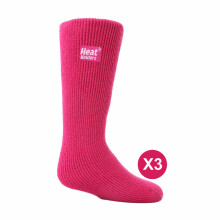 (02-May, Himbeere) Heat Holders - Heat Holders - 3er Pack Thermosocken für Gummistiefel Kinder | Warm Wintersocken