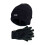 (One Size, Schwarz) THMO - THMO - Damen Thinsulate Mütze mit Ffleecefutter Handschuhe Set für Extreme Kälte 1