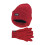 (One Size, Rot) THMO - THMO - Damen Thinsulate Mütze mit Ffleecefutter Handschuhe Set für Extreme Kälte 1