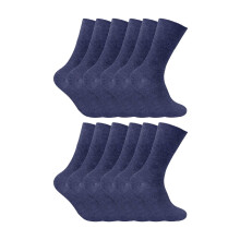 (06-Nov, Holzkohle) Sock Snob - 12 Paar Herren Diabetikersocken Ohne Gummi | Sock Snob | Extra Weit Thermosocken