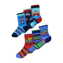 (0-6 Months, Cars) Sock Snob - 6 Pack Baby Boys Cotton Cars Trucks Design Pattern Socks
