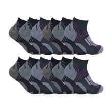 Sock Snob - 12er Pack Damen Fahrradsocken Kurz | Atmungsaktive Sportsocken | Sock Snob