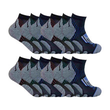 Sock Snob - 12er Pack Herren Fahrradsocken Kurz | Anti-Blasen Sports Socken | Sock Snob
