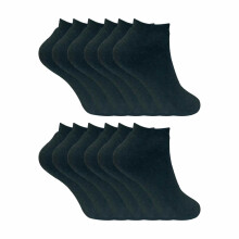 (04-Aug, Schwarz) Sock Snob - 12er Pack Damen Thermosocken Kurz | Low Cut Sneakersocken für Winter | Sock Snob