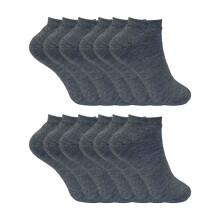 (04-Aug, Holzkohle) Sock Snob - 12er Pack Damen Thermosocken Kurz | Low Cut Sneakersocken für Winter | Sock Snob
