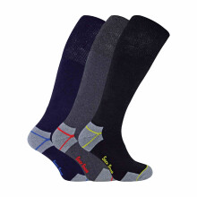 (06-Nov, Schwarz) Sock Snob - 3er Pack Herren Arbeitssocken Lang | Baumwolle Kniehoch Socken | Sock Snob