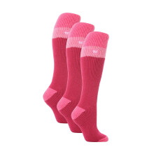 (37-42, Himbeere / Hellrosa) Heat Holders - Heat Holders - 3 Paar Damen Bunte Skisocken | Kniehohe Thermo Socken Extra Warm