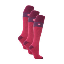 (37-42, Himbeere / Fuchsia) Heat Holders - Heat Holders - 3 Paar Damen Bunte Skisocken | Kniehohe Thermo Socken Extra Warm