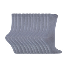 (37-42, Grau) Sock Snob - 12er Pack Damen Socken Baumwolle Bunt | Dünn Crew Bequem Uni Socken | Sock Snob