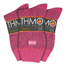 (04-Aug, Rosa) THMO - THMO - 3er Pack Damen Winter Extra Warm Thermosocken für Extrem kalt