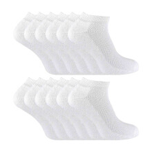 (30-36, Weiß) Sock Snob - 12er Pack Bambus Sneaker Socken Kinder | Unsichtbare Laufsocken | Sock Snob