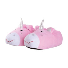 (M, Rosa) Slipper Snob - Einhorn Plüsch Hausschuhe für Kinder | Geschenk für Sie | Weihnachts Hausschuhe