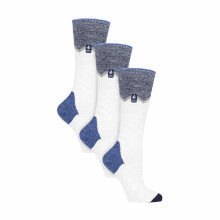(04-Aug, Cremefarbener Zickzack) Heat Holders - Heat Holders - 3 Paar Damen Gepolsterte Skisocken Thermo Lange Socken Gestreift