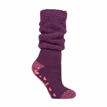 (04-Aug, Wein (Slouch)) Heat Holders - Heat Holders - Weich Thermo Bettsocken Rutschfeste Flauschige Hausschuhe Socken