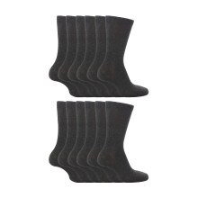 (7-10 Jahre, Grau) Sock Snob - Sock Snob - 12er Pack Kinder Socken Einfarbig | Baumwolle Socken für Schule