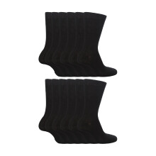 (7-10 Jahre, Schwarz) Sock Snob - Sock Snob - 12er Pack Kinder Socken Einfarbig | Baumwolle Socken für Schule