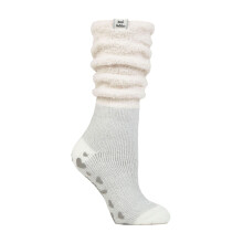 (04-Aug, Creme/Silber) Heat Holders - Heat Holders - Weich Thermo Bettsocken Rutschfeste Flauschige Hausschuhe Socken