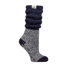 (04-Aug, Marine/Elfenbein) Heat Holders - Heat Holders - Weich Thermo Bettsocken Rutschfeste Flauschige Hausschuhe Socken