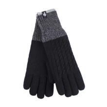 (S/M, Schwarz) Heat Holders - Heat Holders - Damen Warme Thermo Handschuhe für Winter | Kisdon Style