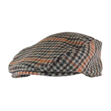 (L/XL, GL228 Rot / Grün) Sock Snob - Sock Snob - Karierte Tweed Schiebermütze Herren | Zeitungsjungen Stil