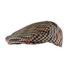 (L/XL, GL228 Beige / Rot) Sock Snob - Sock Snob - Karierte Tweed Schiebermütze Herren | Zeitungsjungen Stil