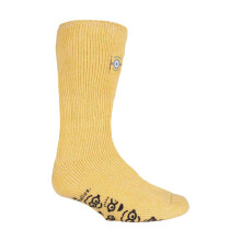 (12-3 UK, Minions) Heat Holders - Childrens Character Themed Non Slip 2.3 Tog Thermal Slipper Socks