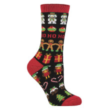 (04-Aug, Lebkuchen und Kugeln) Heat Holders - Heat Holders Damen Lustige Weihnachtssocken Neuheit Bunt Thermo Geschenk Socken