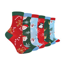 (30-36, 6 Pack) Sock Snob - Kinder Lustige Weihnachtssocken | Baumwolle Bunt Festliche Socken | Sock Snob