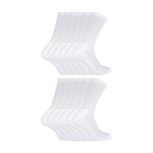 (12-3, White) Sock Snob - 12 Pack Kids Soft Breathable Bamboo Sport Crew Socks