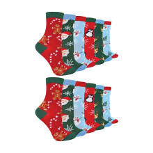 (9-12 K, 12 Pack) Sock Snob - Kids Novelty Festive Christmas Socks