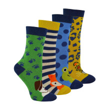 (2-3 Jahre, Sortiert) Mr Heron - 4er Pack Jungen Bambus Socken | Tiersocken für Kinder in Geschenkbox | Mr Heron