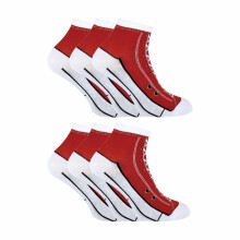 (06-Nov, Rot) Sock Snob - 6er Pack Socken Die Wie Schuhe Aussehen | Unisex Schuhdesign Socken | Sock Snob