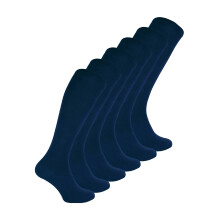 (04-Jul, Marine) Sock Snob - 6er Pack Damen Kniestrümpfe Bambus | Weiche Lange Socken Gepolsterte