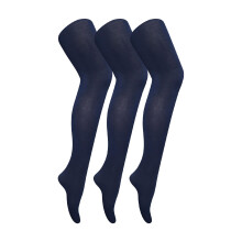 (M, Marine) Sock Snob - 3er Pack Damen Strumpfhose 80 Den | Strumpfhose Blickdicht Matt | Sock Snob