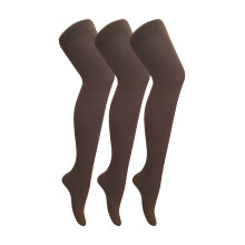 (XL, Braun) Sock Snob - 3er Pack Damen Strumpfhose 80 Den | Strumpfhose Blickdicht Matt | Sock Snob