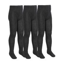 (7-8 Years, Grau) Sock Snob - 3er Pack Mädchen Bambus Strumpfhose für Schul | Einfache Strumpfhose | Sock Snob
