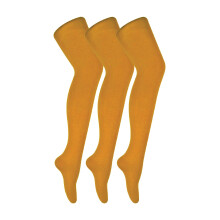 (L, Senf) Sock Snob - 3er Pack Damen Strumpfhose 80 Den | Strumpfhose Blickdicht Matt | Sock Snob