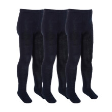 (5-6 Years, Marine) Sock Snob - 3er Pack Mädchen Bambus Strumpfhose für Schul | Einfache Strumpfhose | Sock Snob