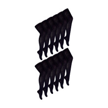 (11-12 Years, Black) Sock Snob - 12 Pair Girls Soft & Comfy Plain Opaque School Uniform Tights