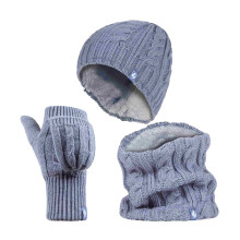 (One Size, Düsteres Blau) Heat Holders - Heat Holders - Thermo Winter Fleecemütze Nackenwärmer und Konverter Handschuhen