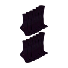 (04-Aug, Schwarz) IOMI - 12 Paar Damen Extra Breit Diabetikersocken Ohne Gummibund und Nahtlos | IOMI