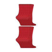 (12-Mar, Rot) Sock Snob - 12er Pack Kinder Einfarbig Baumwolle Socken für Mädchen und Jungen | Sock Snob