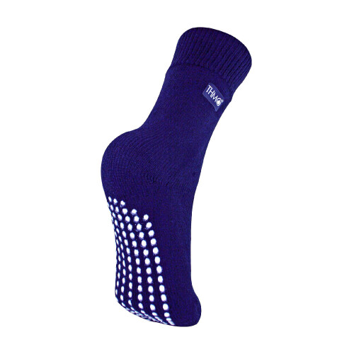 (4-5, Navy) THMO - 1 Pack Kids Thermal Socks for Winter