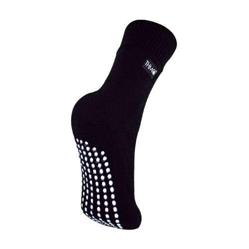 (4-5, Black) THMO - 1 Pack Kids Thermal Socks for Winter