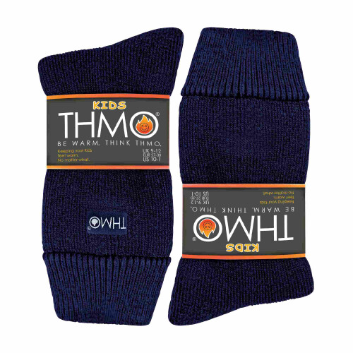 (4-5, Navy) THMO - 1 Pack Kids Thermal Socks for Winter 1