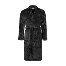 (M, Schwarz) Heat Holders - Weicher Warmer Herren Bademantel